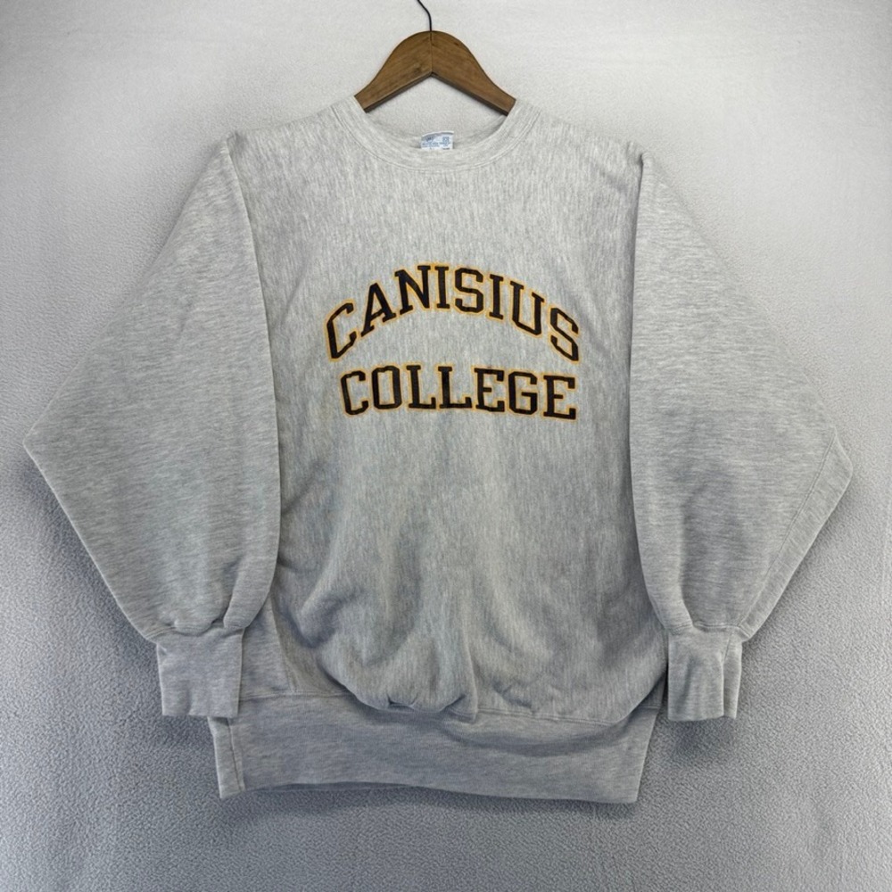 Vintage Champion Reverse Weave Sweatshirt Mens XL Gray Canisius College USA made